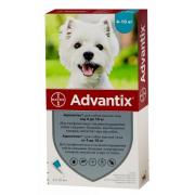 Advantix капли на холку для собак весом от 4 до 10 кг, 1 тюбик-пипетка 1,0 мл